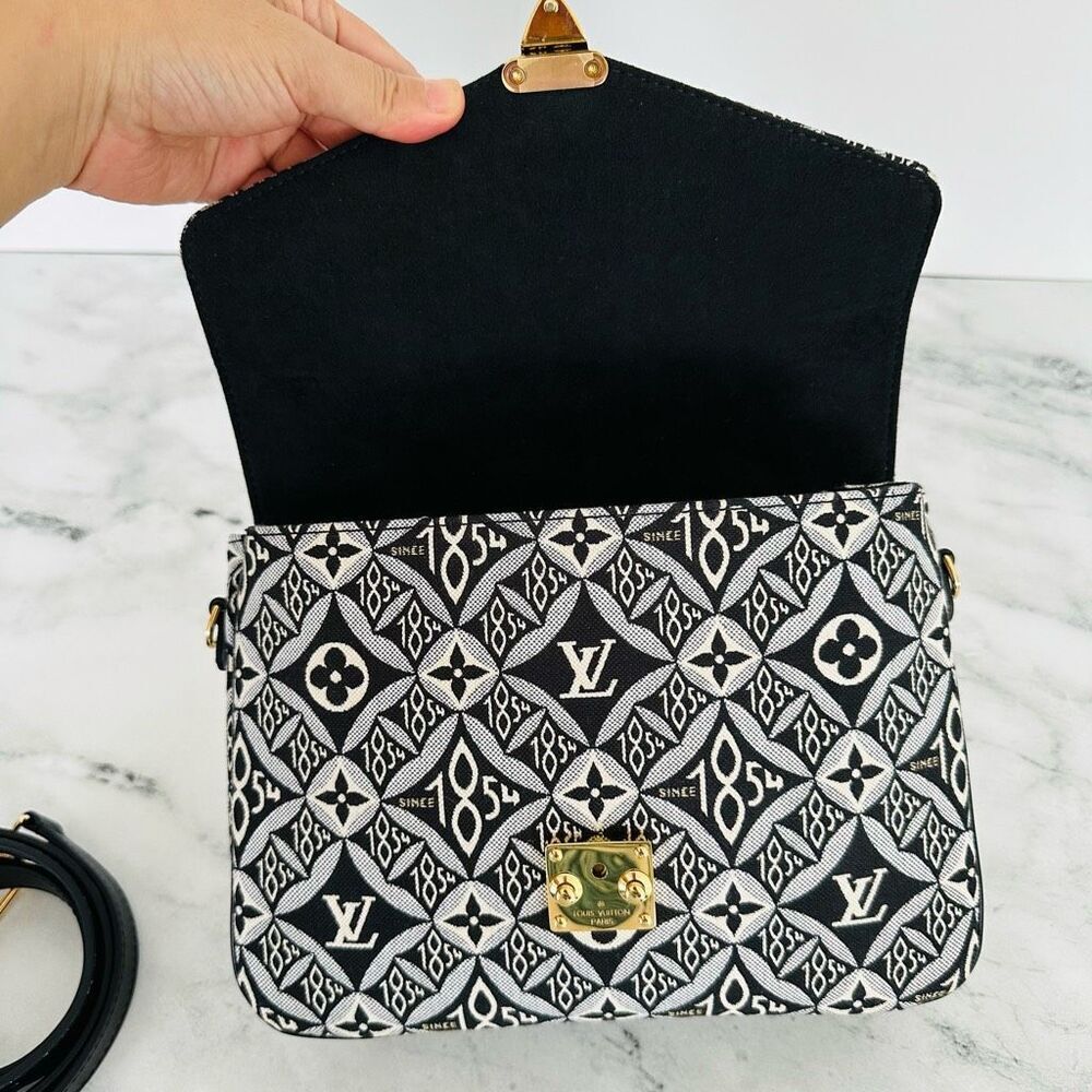 Louis Vuitton Black and White Monogram Crossbody Bag - Picture 8 of 14